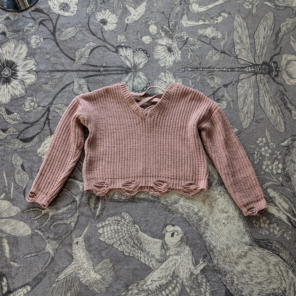 Distressed Knit Sweater